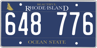 RI license plate 648776