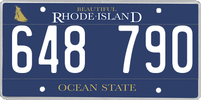 RI license plate 648790