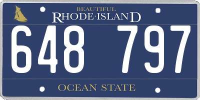 RI license plate 648797