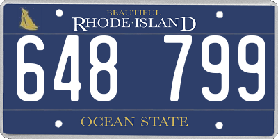 RI license plate 648799