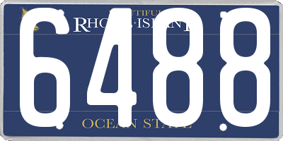 RI license plate 6488