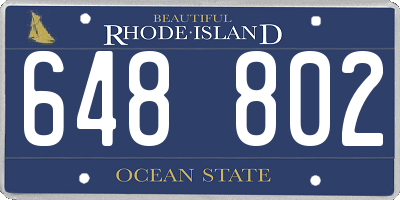 RI license plate 648802