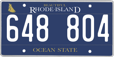 RI license plate 648804