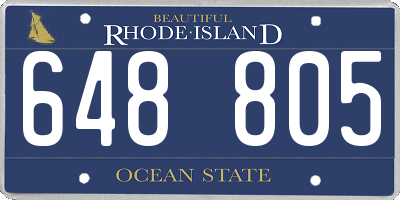 RI license plate 648805