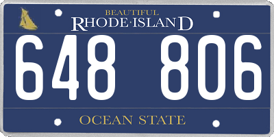 RI license plate 648806