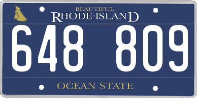 RI license plate 648809