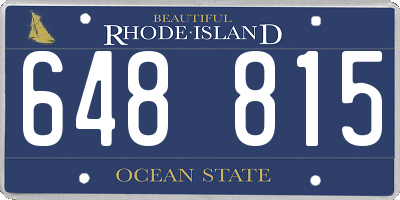 RI license plate 648815