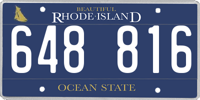 RI license plate 648816