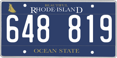 RI license plate 648819