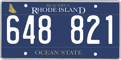 RI license plate 648821