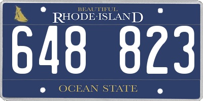 RI license plate 648823