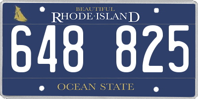 RI license plate 648825