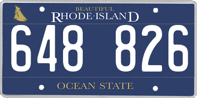 RI license plate 648826
