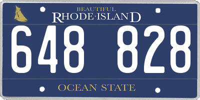 RI license plate 648828
