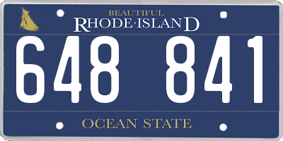 RI license plate 648841