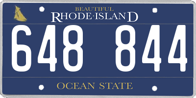 RI license plate 648844