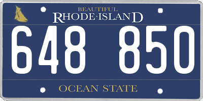 RI license plate 648850