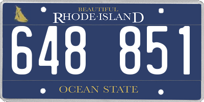 RI license plate 648851