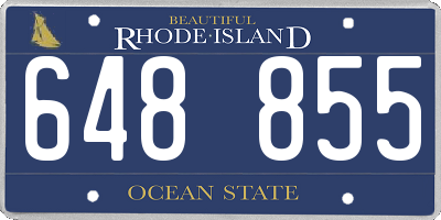 RI license plate 648855
