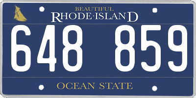 RI license plate 648859