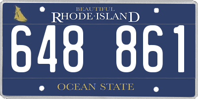 RI license plate 648861