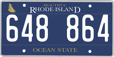 RI license plate 648864