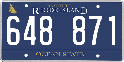 RI license plate 648871