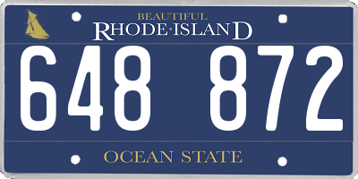 RI license plate 648872