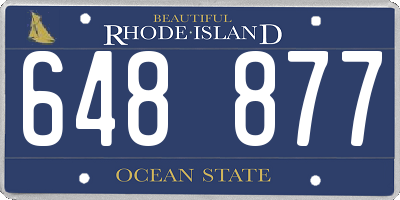 RI license plate 648877