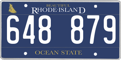 RI license plate 648879