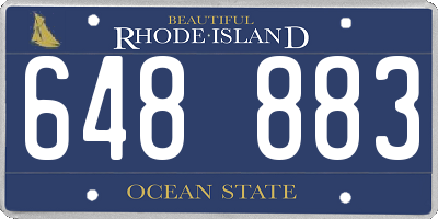 RI license plate 648883