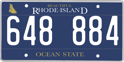 RI license plate 648884