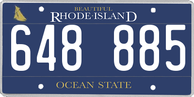 RI license plate 648885