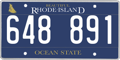 RI license plate 648891