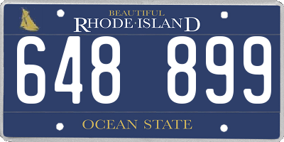 RI license plate 648899