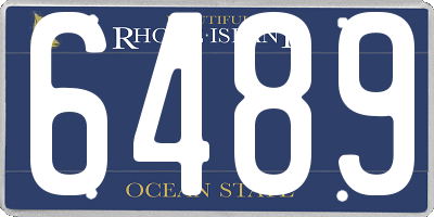 RI license plate 6489