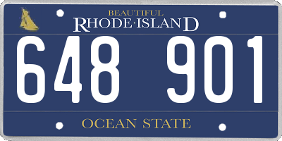 RI license plate 648901