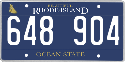 RI license plate 648904