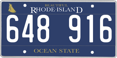 RI license plate 648916