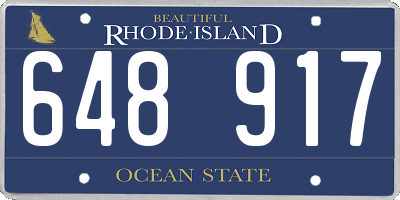 RI license plate 648917
