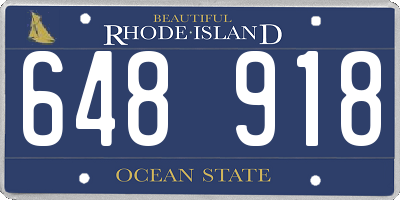 RI license plate 648918