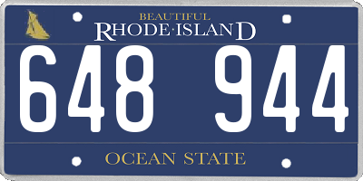 RI license plate 648944