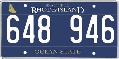 RI license plate 648946