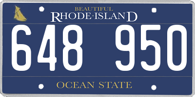 RI license plate 648950