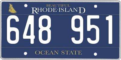 RI license plate 648951