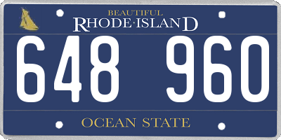RI license plate 648960