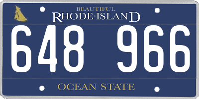 RI license plate 648966