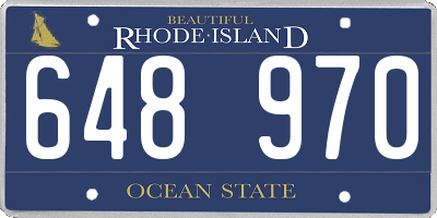 RI license plate 648970