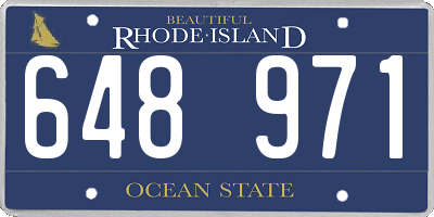 RI license plate 648971