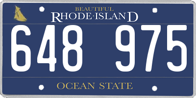 RI license plate 648975